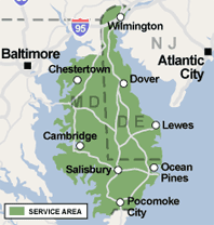 Delmarva Service Map